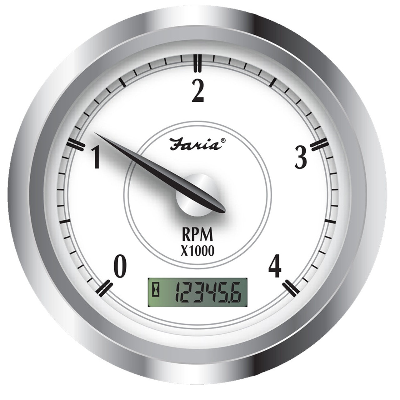 Faria 45007 Newport SS 4" Tachometer w/Hourmeter f/Diesel w/Magnetic Take Off - 4000 RPM