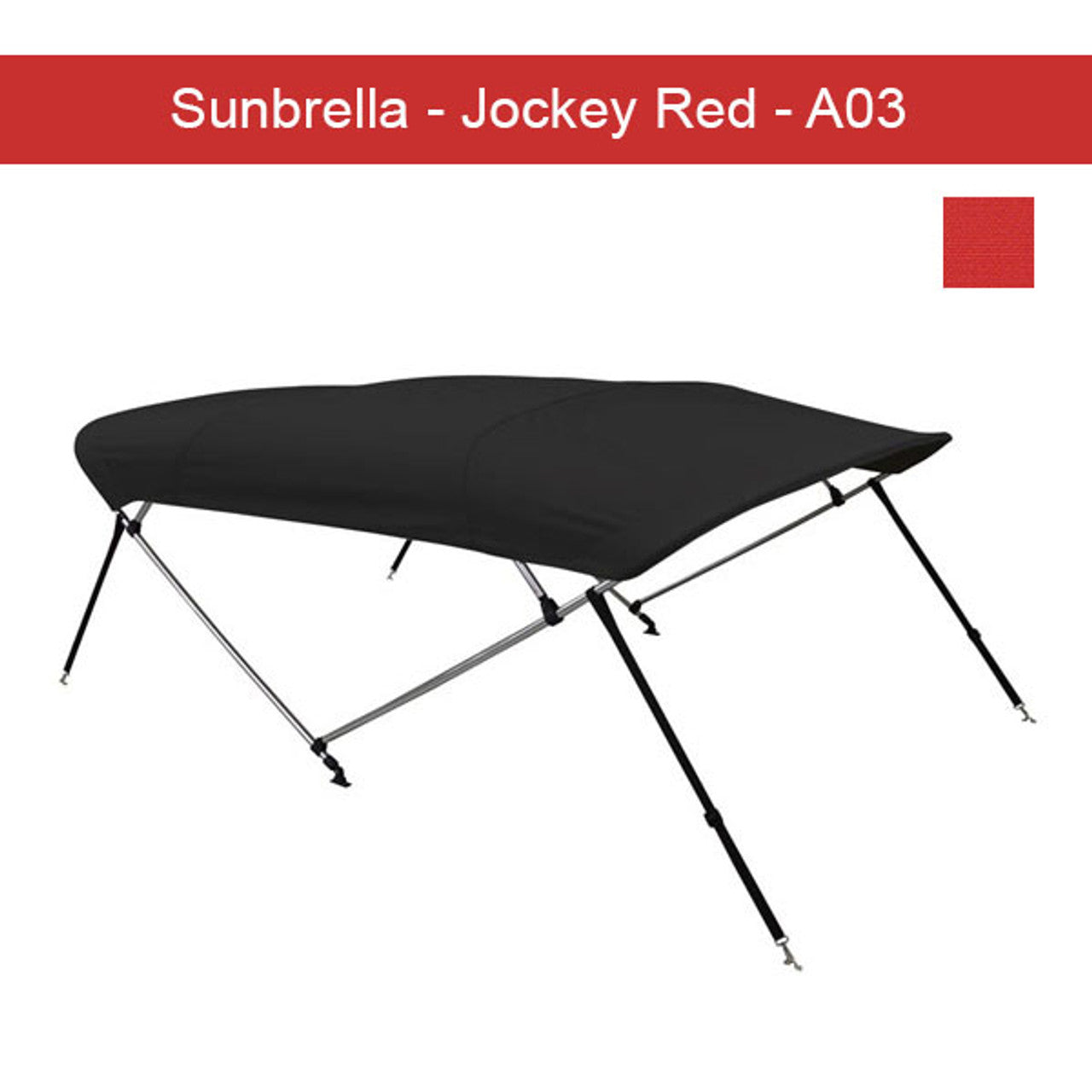 Premium Sunbrella Boat Bimini Top 8'L x 35"H x 79"-84"W