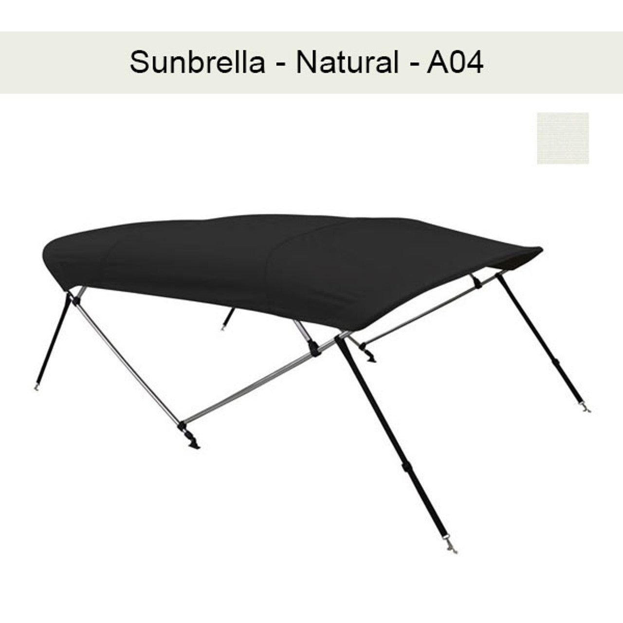 Premium Sunbrella Boat Bimini Top 8'L x 35"H x 79"-84"W