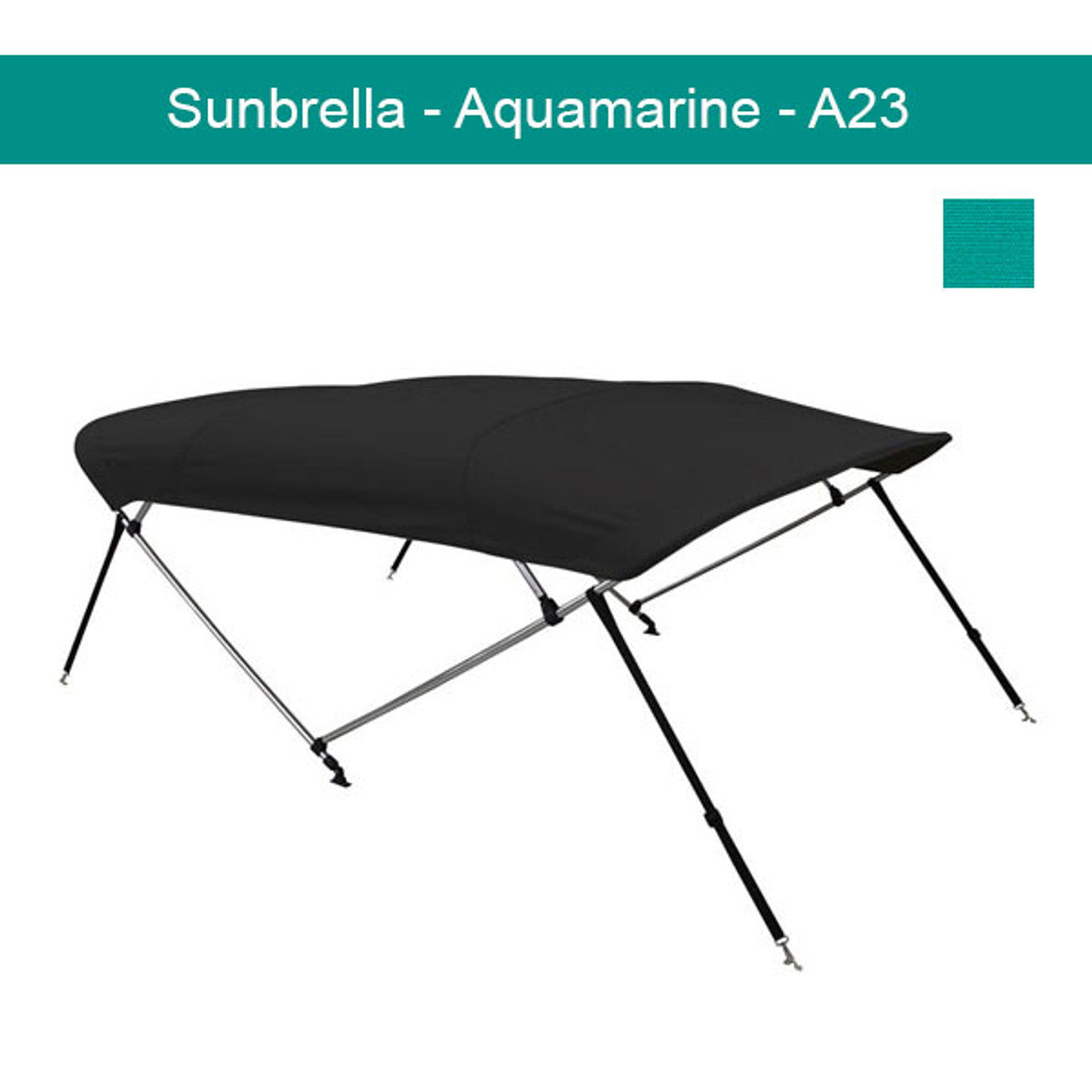 Premium Sunbrella Boat Bimini Top 8'L x 35"H x 79"-84"W