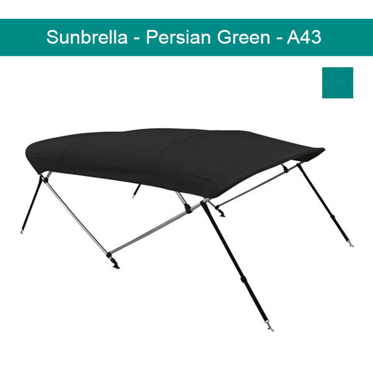 Premium Sunbrella Boat Bimini Top 8'L x 35"H x 79"-84"W