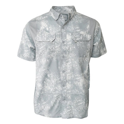 Gillz Men's Flex Mesh Woven Shirt - High Rise Grey Grunge