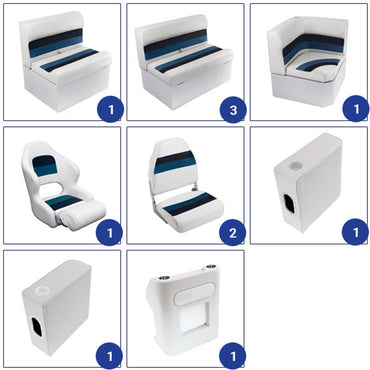 Wise Deluxe 22'+ Fishing Pontoon Furniture Set