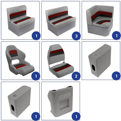 Wise Deluxe 22'+ Fishing Pontoon Furniture Set