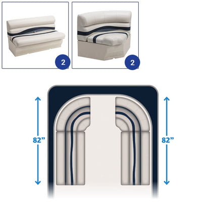 Wise Premier Radius Bow Pontoon Furniture Set