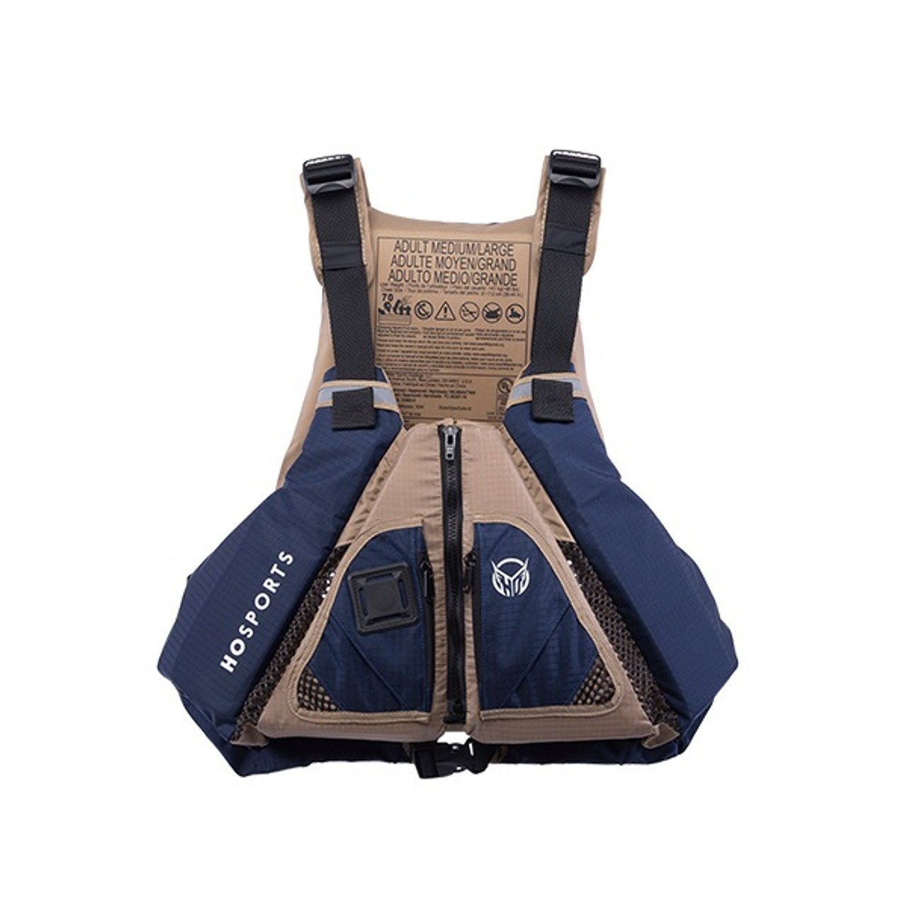 Chaleco salvavidas con pala de nailon color canela Atlas de HO Sports