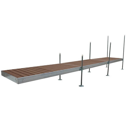 Tommy Docks Straight Dock w/Brown Composite Decking