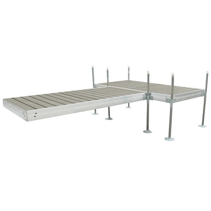 Muelle en forma de T Tommy Docks con cubierta de composite gris