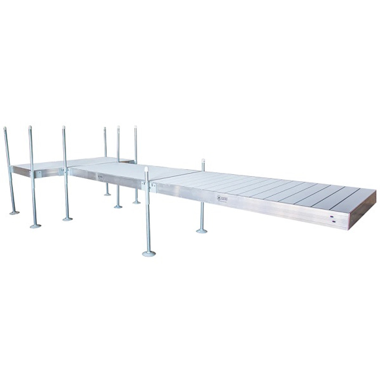 Muelle en forma de T con plataforma de aluminio de Tommy Docks