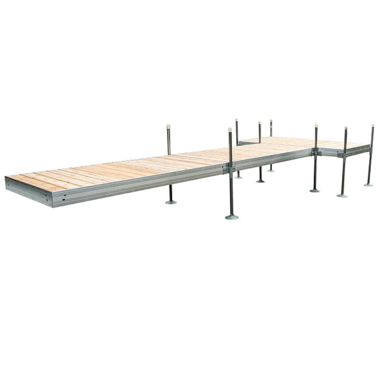 Muelle en forma de T con cubierta de cedro de Tommy Docks