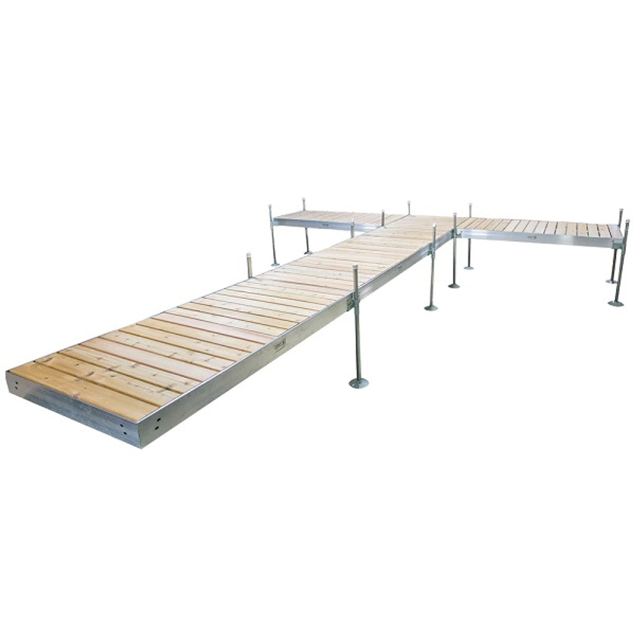 Muelle en forma de T con cubierta de cedro de Tommy Docks