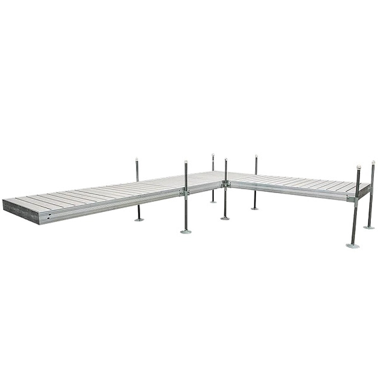 Quai en L Tommy Docks avec terrasse composite grise