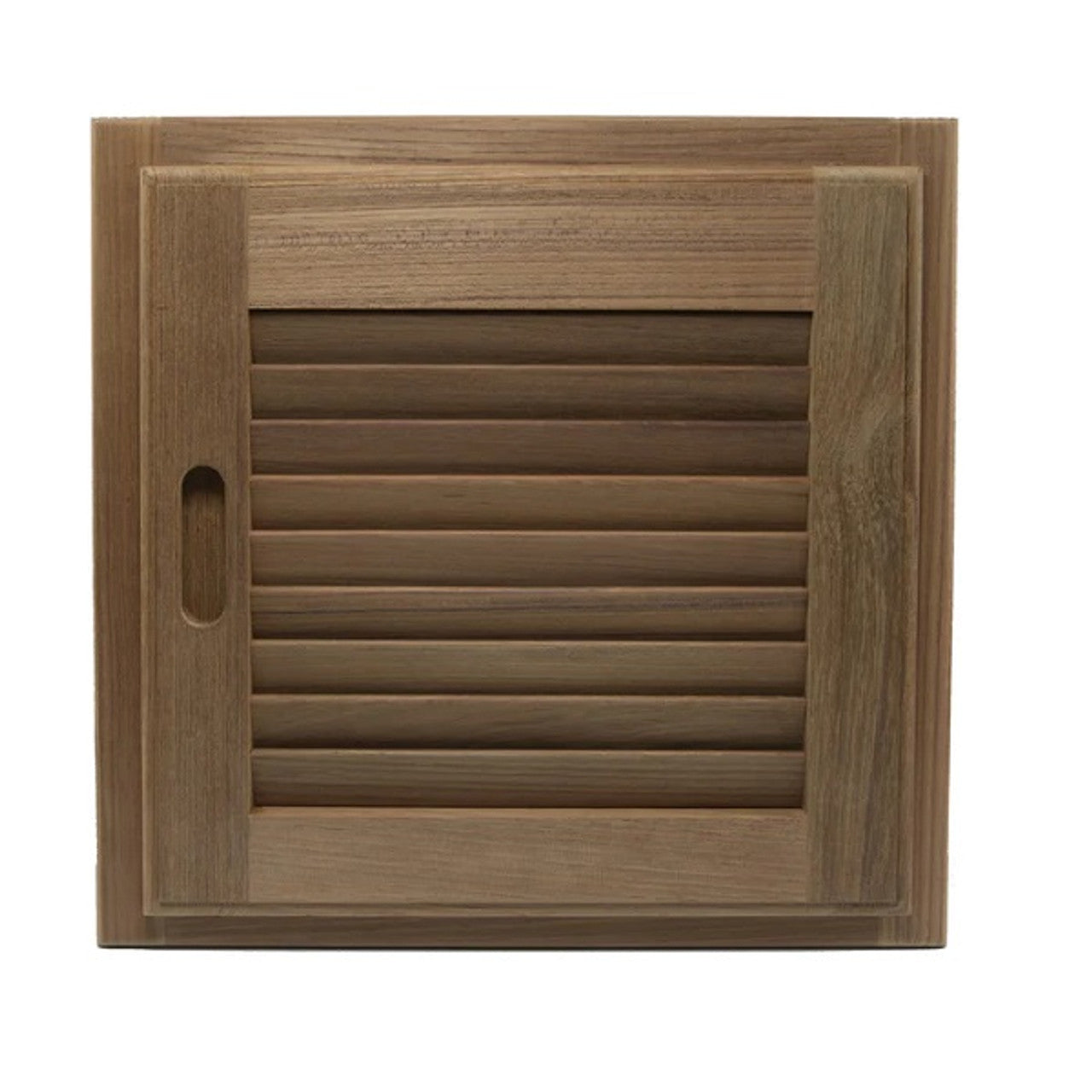 Whitecap Louvered Teak Door & Frame - Right Hand