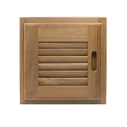 Whitecap Louvered Teak Door & Frame - Left Hand
