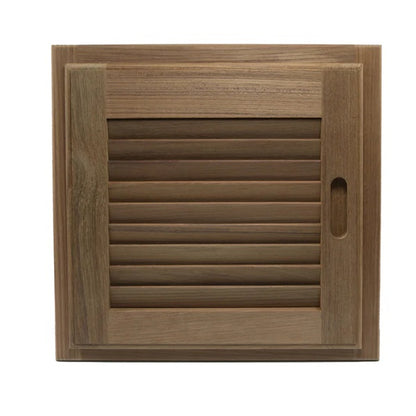 Whitecap Louvered Teak Door & Frame - Left Hand