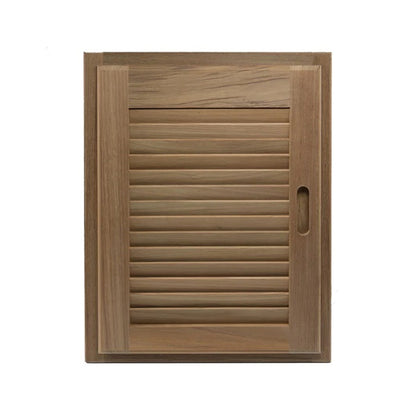 Whitecap Louvered Teak Door & Frame - Left Hand