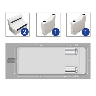 Ensemble de bancs ponton Wise DLX