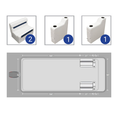 Ensemble de bancs ponton Wise DLX
