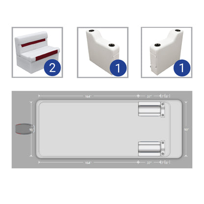 Ensemble de bancs ponton Wise DLX