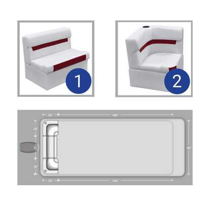 Ensemble de meubles de ponton arrière Wise DLX