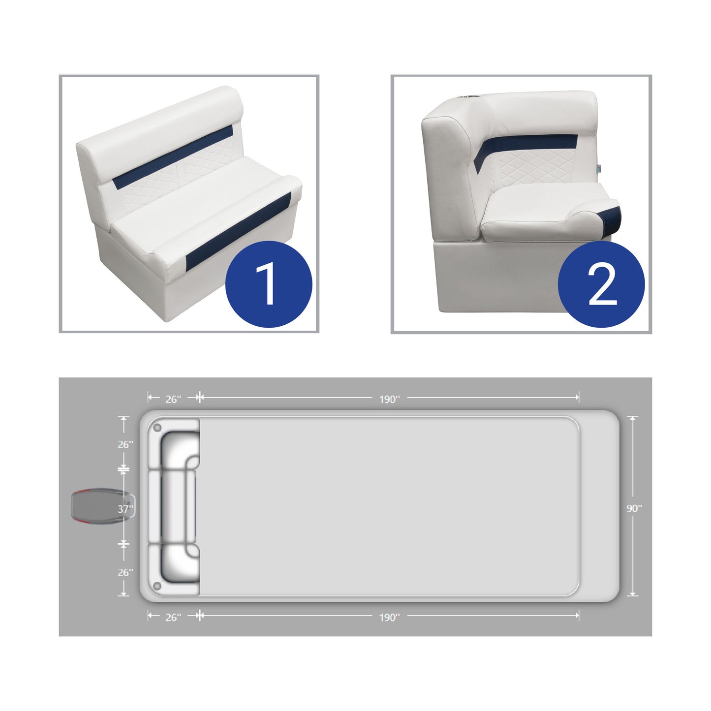 Ensemble de meubles de ponton arrière Wise DLX