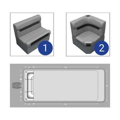 Ensemble de meubles de ponton arrière Wise DLX