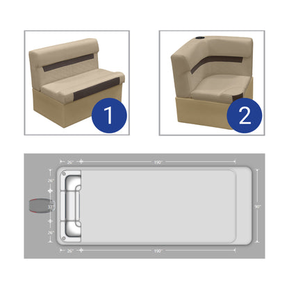 Ensemble de meubles de ponton arrière Wise DLX