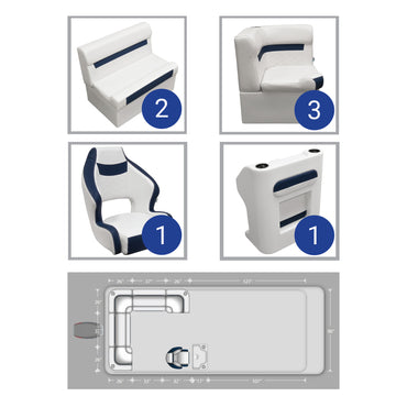 Ensemble de meubles de ponton arrière Wise DLX L