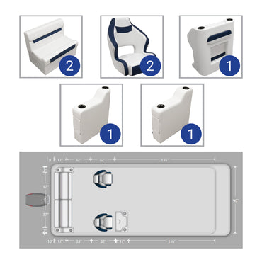 Banquette arrière Wise DLX et siège de ponton à deux baquets