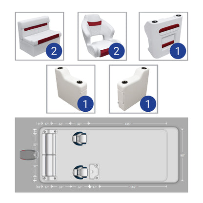 Banquette arrière Wise DLX et siège de ponton à deux baquets