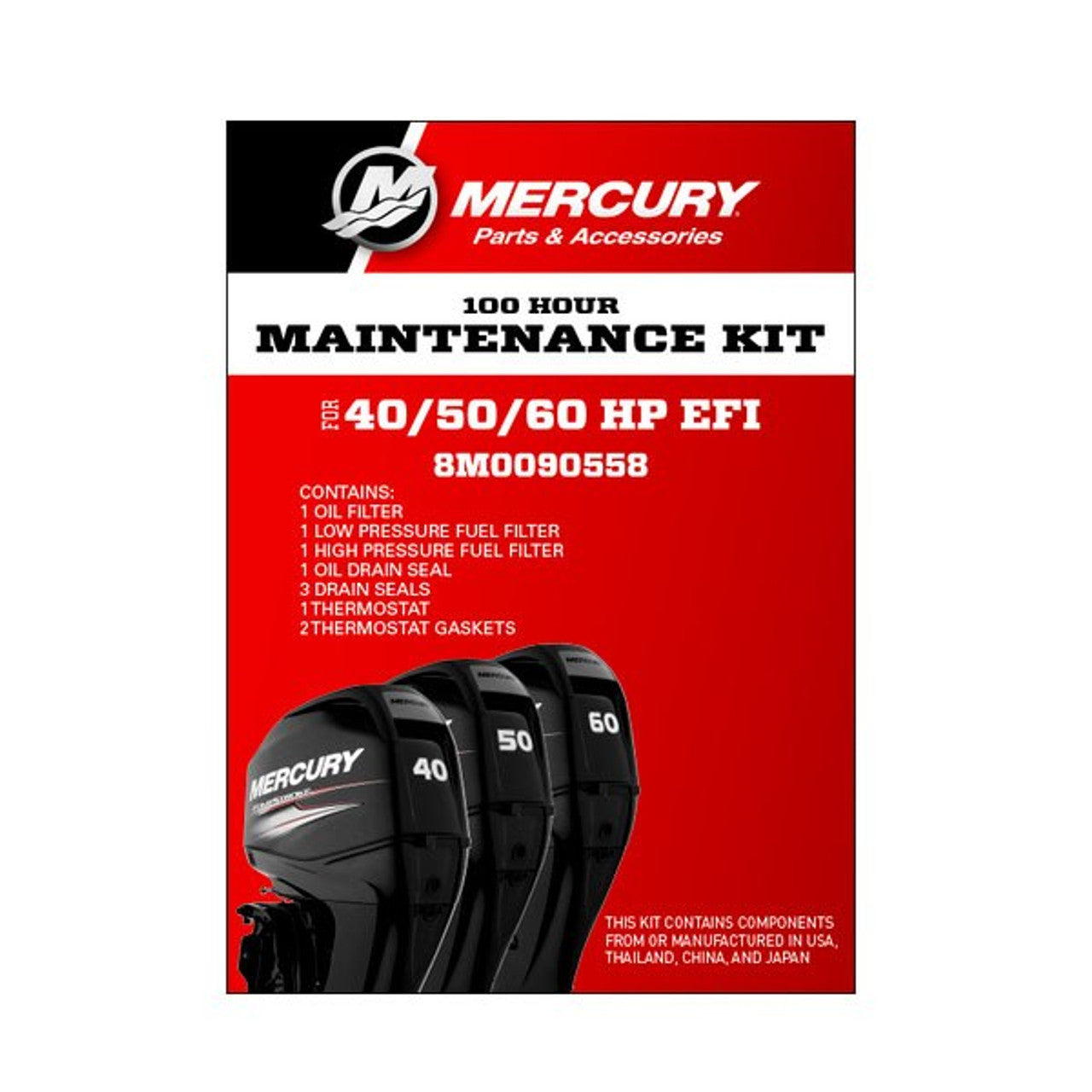Mercury 100-Hour Service Kit - 40/50/60HP EFI 4-Stroke
