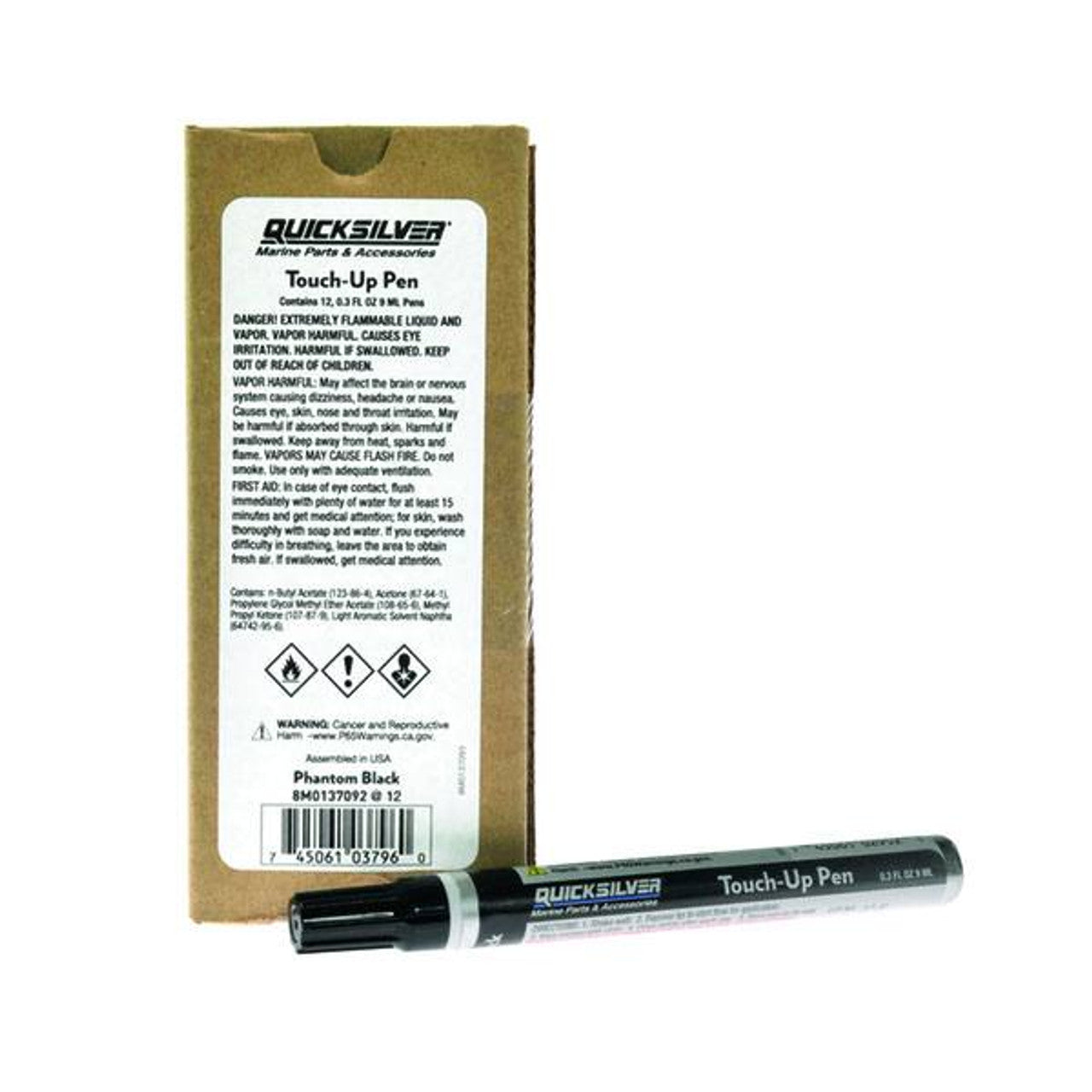 Quicksilver 8M0137092 Phantom Black Touch-Up Paint Pen