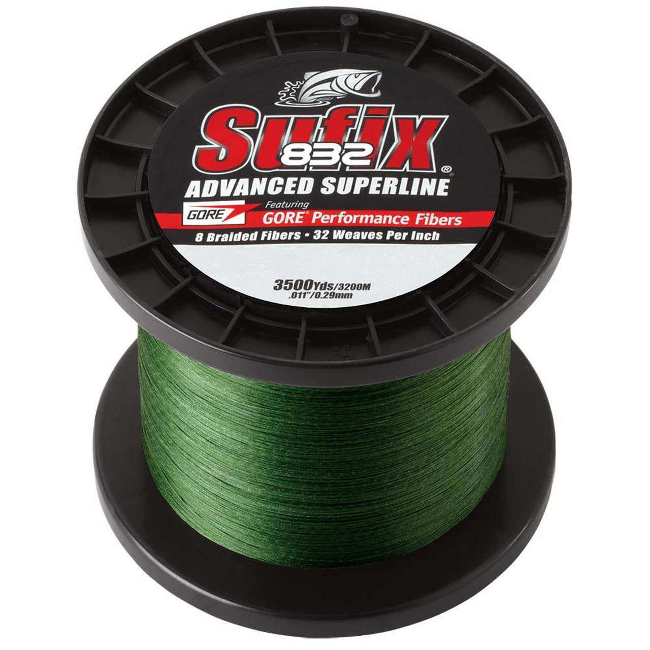Sufix 660-430G 832 Advanced Superline Braid - 30lb - Low-Vis Green - 3500 yds