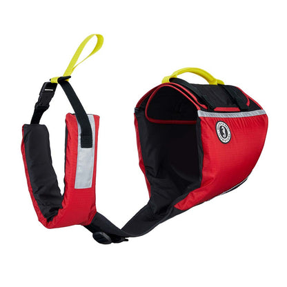 Mustang MV5020-123-M-216 Underdog Foam Flotation Dog Jacket - Red/Black - Medium