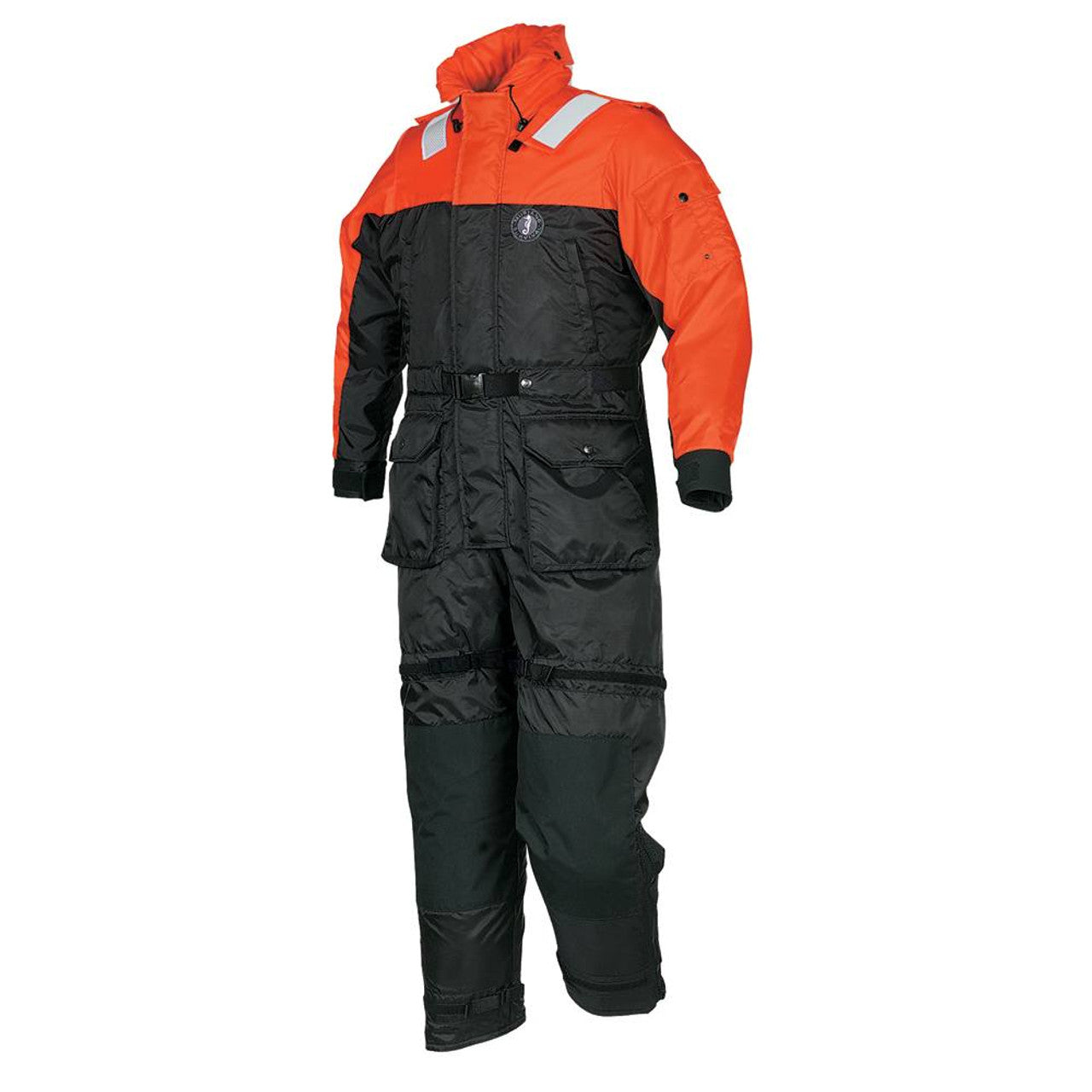 MustangDeluxe MS2175-33-L-206 Anti-Exposure Coverall Work Suit - Orange/Black - Large
