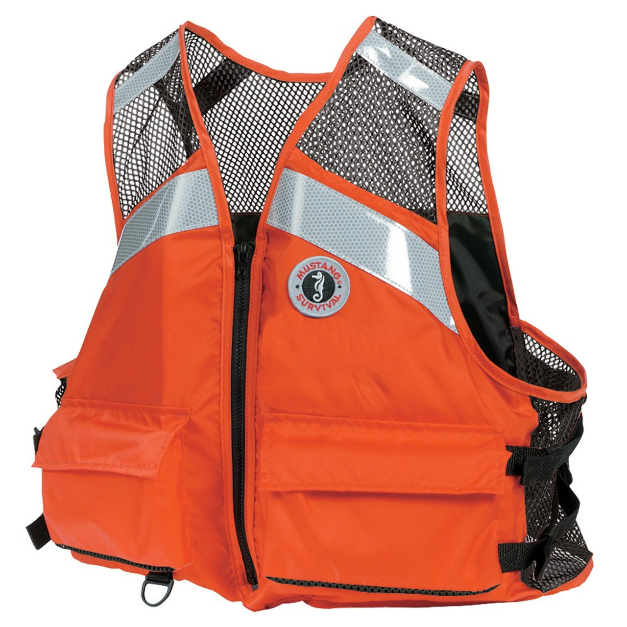 Mustang MV1254T1-2-SM-216 Industrial Mesh Vest - Orange - S/M