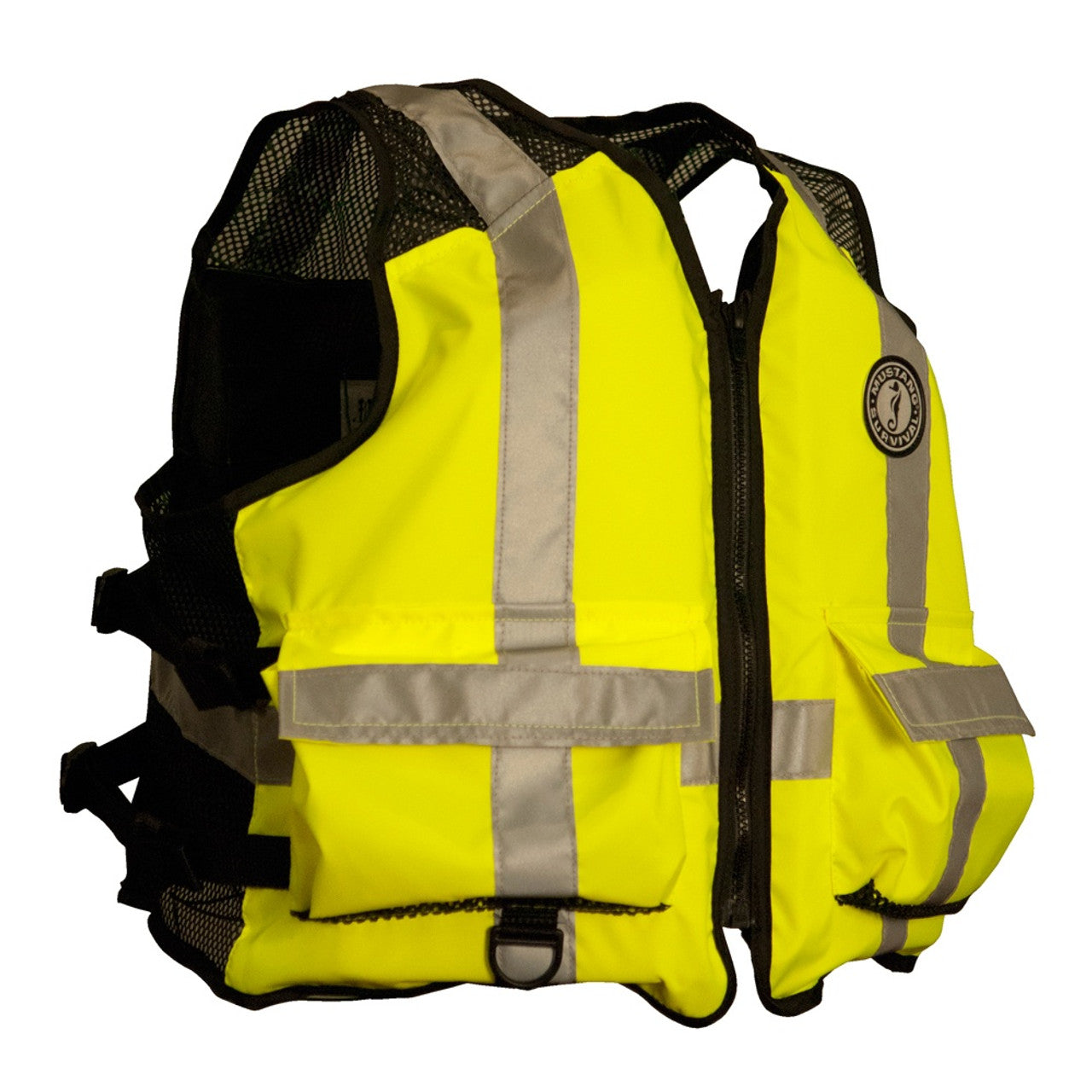 Mustang MV1254T3-239-XXLXXXL-216 High Visibility Industrial Mesh Vest - Fluorescent Yellow/Green - XXL/XXXL
