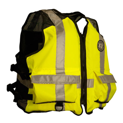 Mustang MV1254T3-239-XXLXXXL-216 High Visibility Industrial Mesh Vest - Fluorescent Yellow/Green - XXL/XXXL
