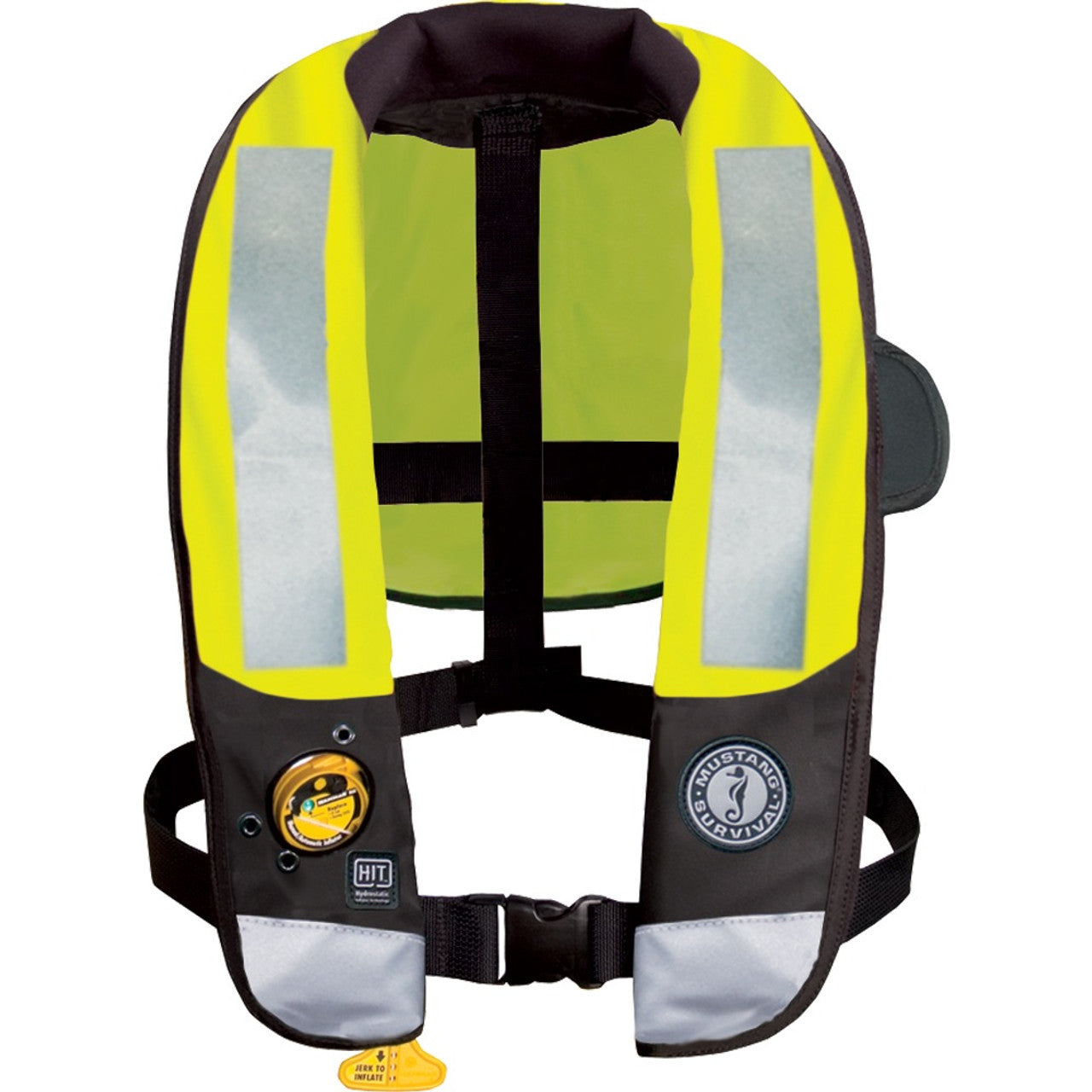 Mustang MD3183T3-239-0-202 HIT High Visibility Inflatable PFD - Fluorescent Yellow Green