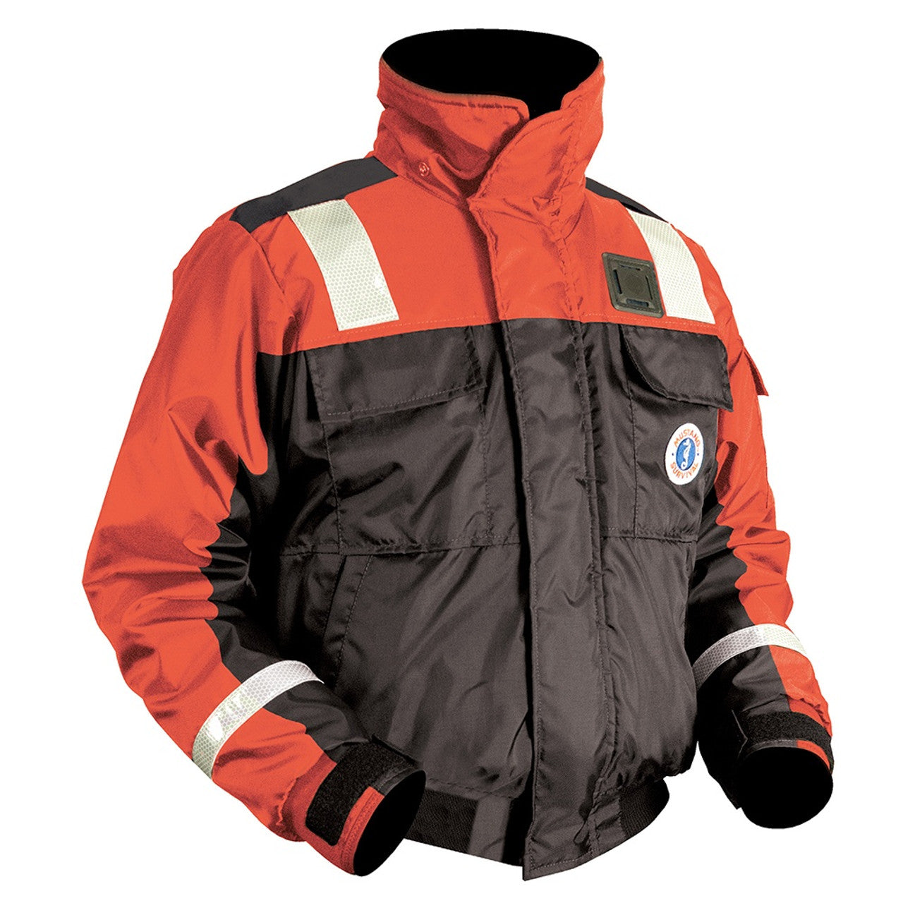 Mustang MJ6214T1-33-M-206 Classic Flotation Bomber Jacket w/SOLAS Tape - Orange - Medium
