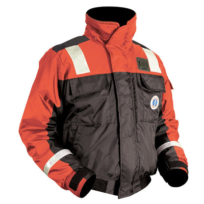 Mustang MJ6214T1-33-M-206 Classic Flotation Bomber Jacket w/SOLAS Tape - Orange - Medium