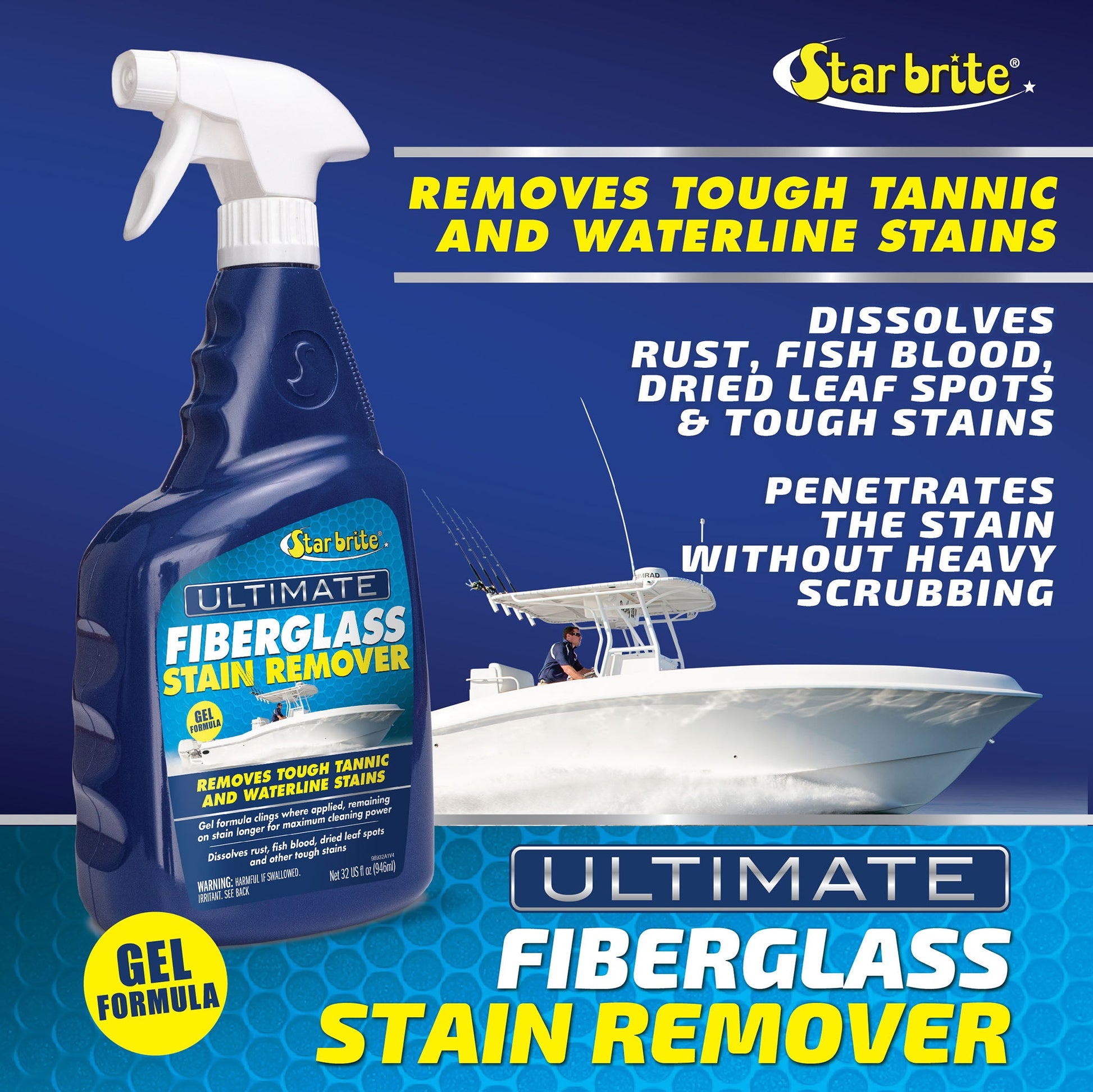 Starbrite Ultimate Fiberglass Stain Remover - Gel Formula