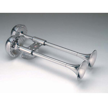 Stainless Steel Dual Trumpet Electric Boat Horn