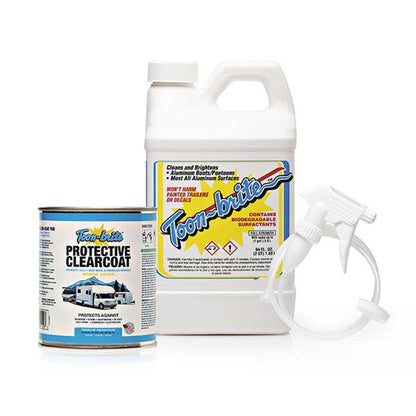 Toon-Brite Aluminum Cleaner and Clear Coat Kit