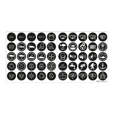 Blue Sea Push Button Switch Label Kit