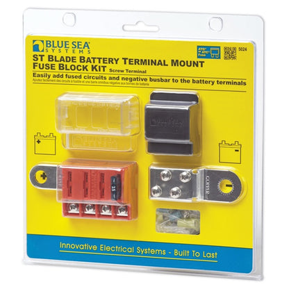 Blue Sea ST-Blade Battery Terminal Mount Fuse Block Kit