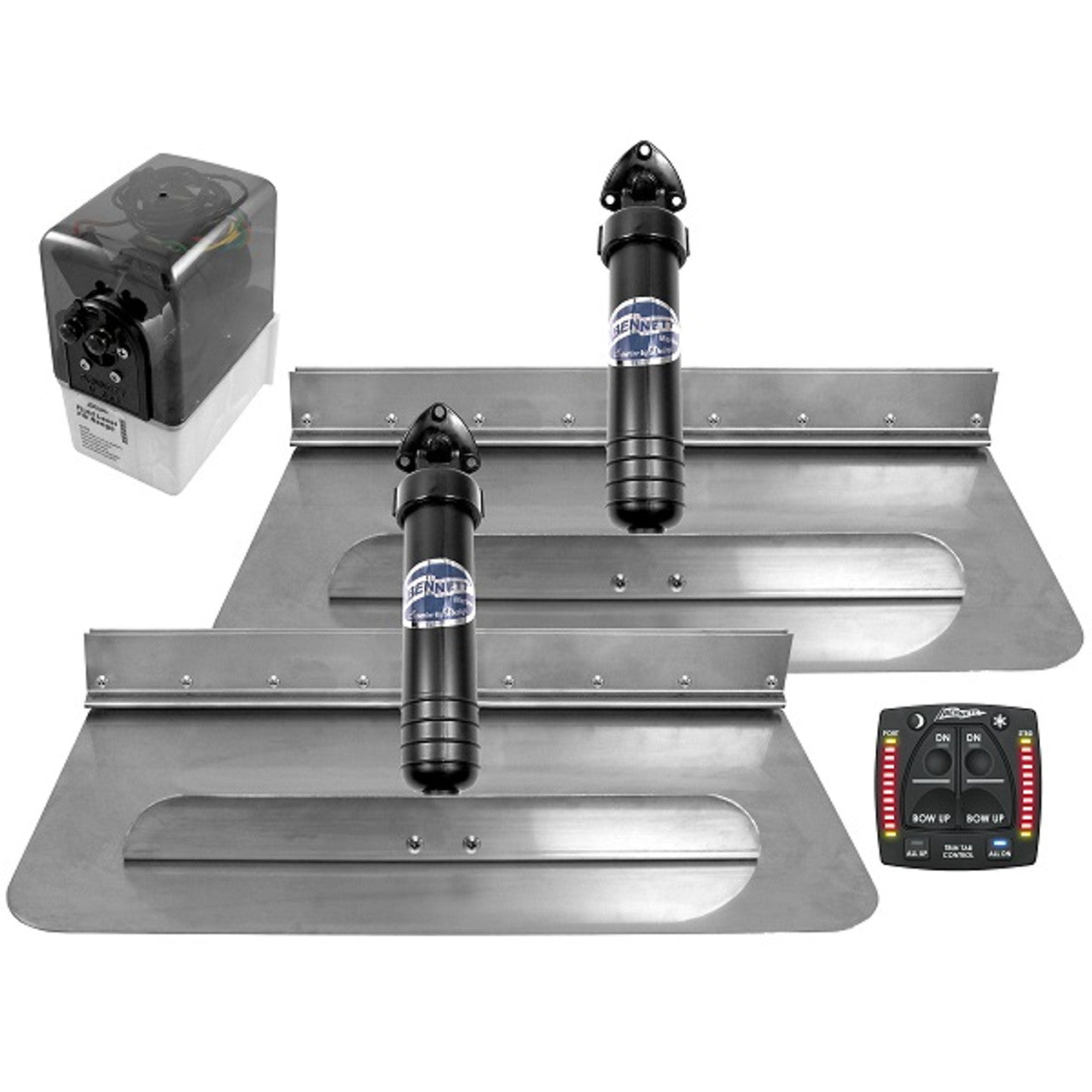 Bennett 24" x 12" Hydraulic Trim Tab Kit w/ All-in-One Control
