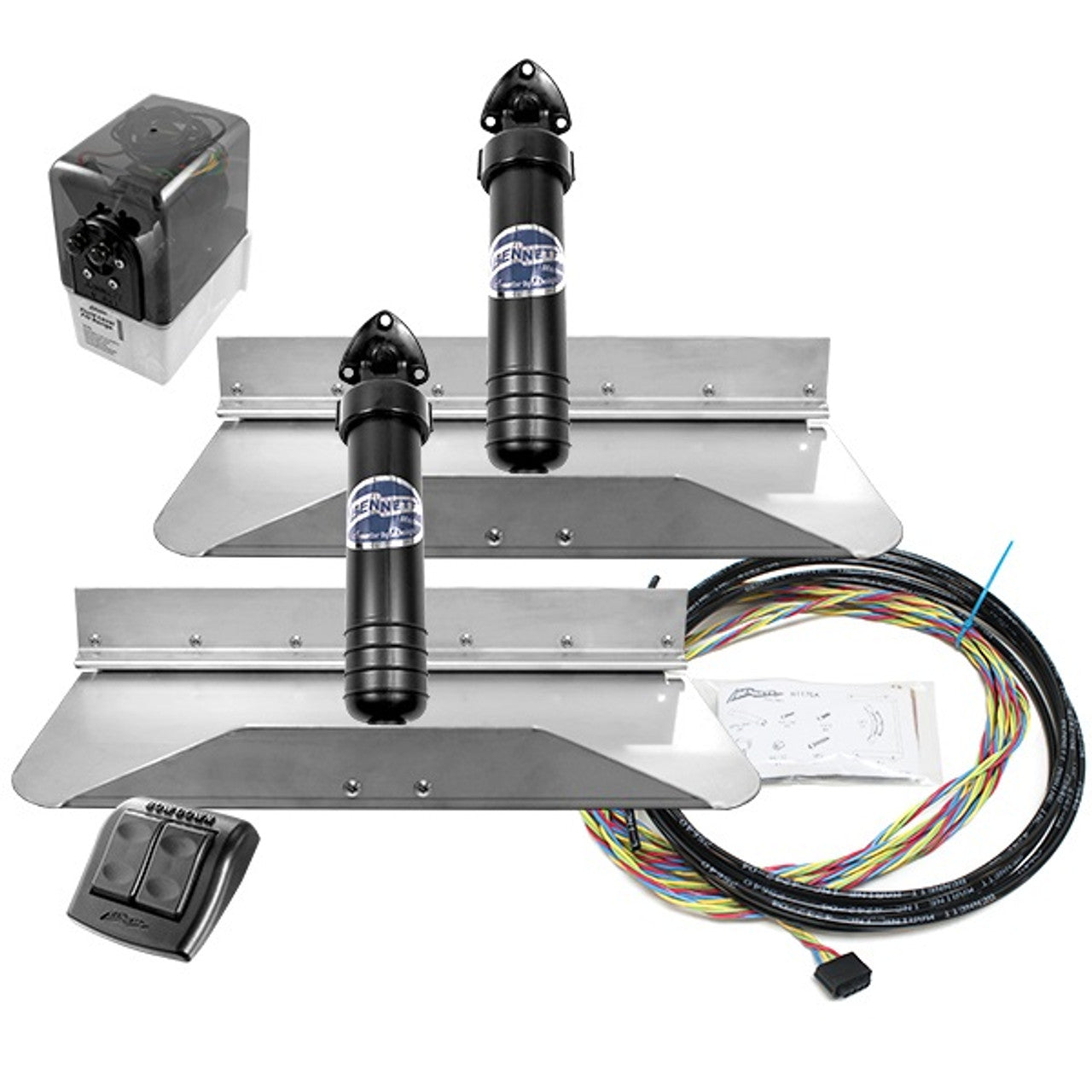 Bennett Hydraulic Trim Tab Kit 24" x 9" w/Euro Style Controls