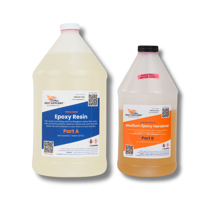 Boat Suppliers Epoxy Resin Kit – Thin, Clear, with Hardener