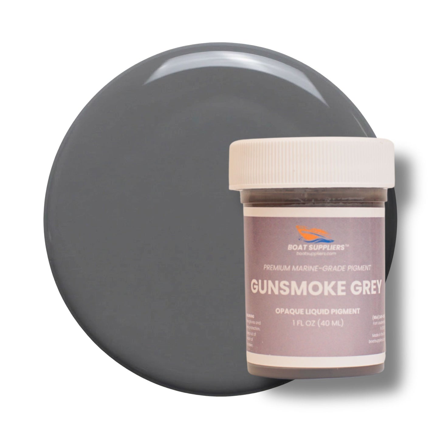 Grey Epoxy Resin Pigment – Opaque Liquid Colorant for Resin Art & Gelcoat 1oz